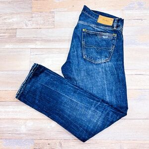 RALPH LAUREN Blue distressed jeans